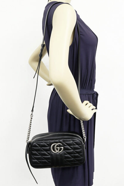 グッチ GGマーモント カーフ チェーンショルダーバッグ
