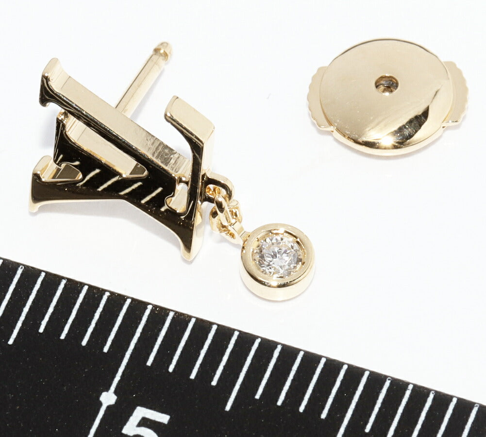 ルイヴィトン イディールブロッサム Au750 ダイヤモンド シングルピアス