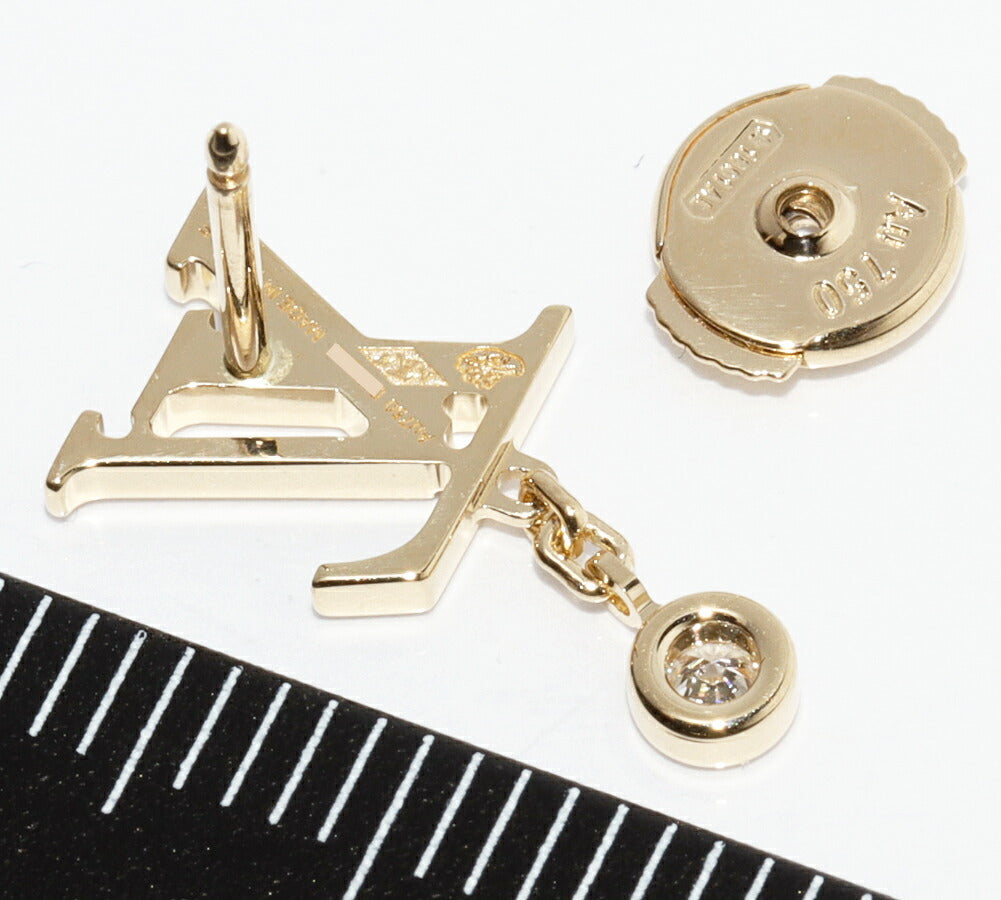 ルイヴィトン イディールブロッサム Au750 ダイヤモンド シングルピアス