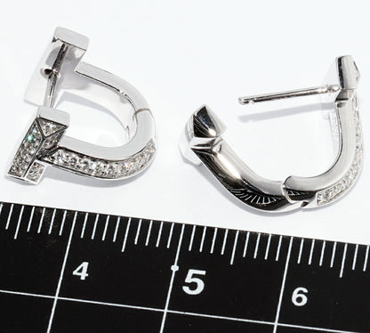 ティファニー Tワン Au750ホワイトゴールド ダイヤモンドピアス