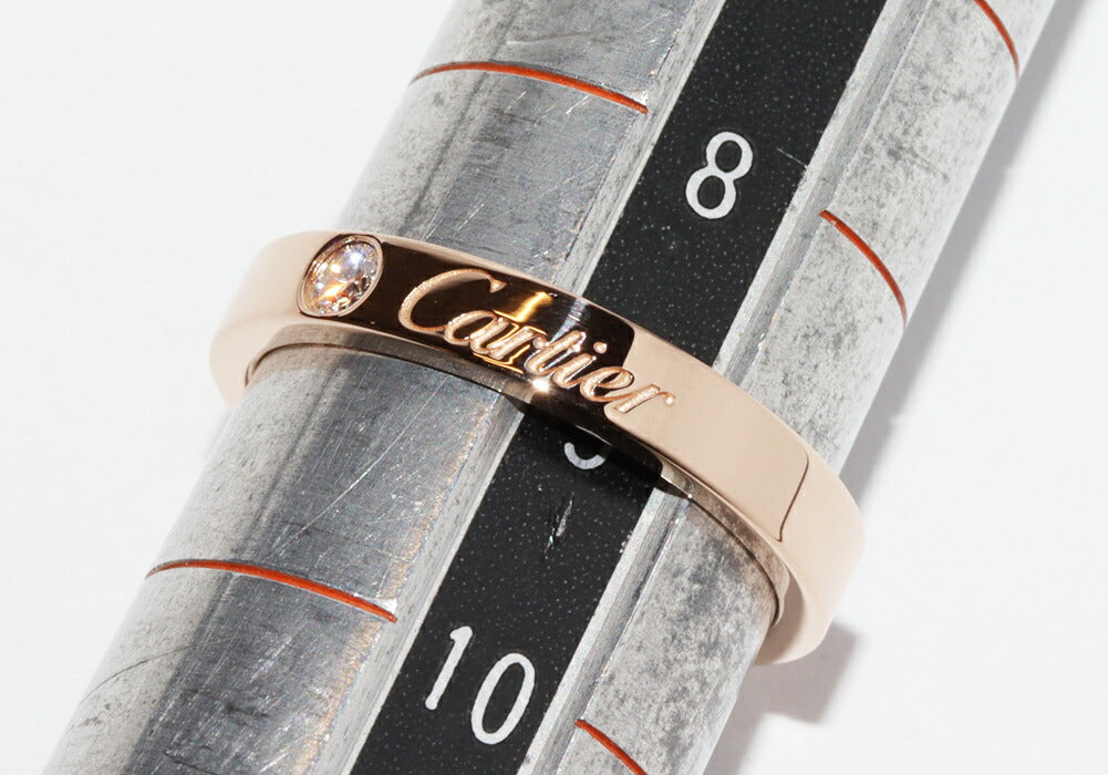 カルティエ Cドゥカルティエ エングレーブド Au750ピンクゴールド ダイヤリング 49号