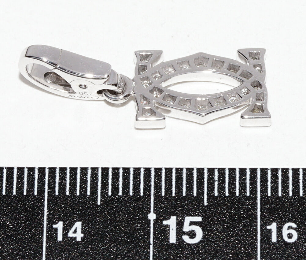 カルティエ 2C K18WG ダイヤ ペンダントトップ