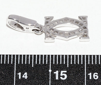 カルティエ 2C K18WG ダイヤ ペンダントトップ