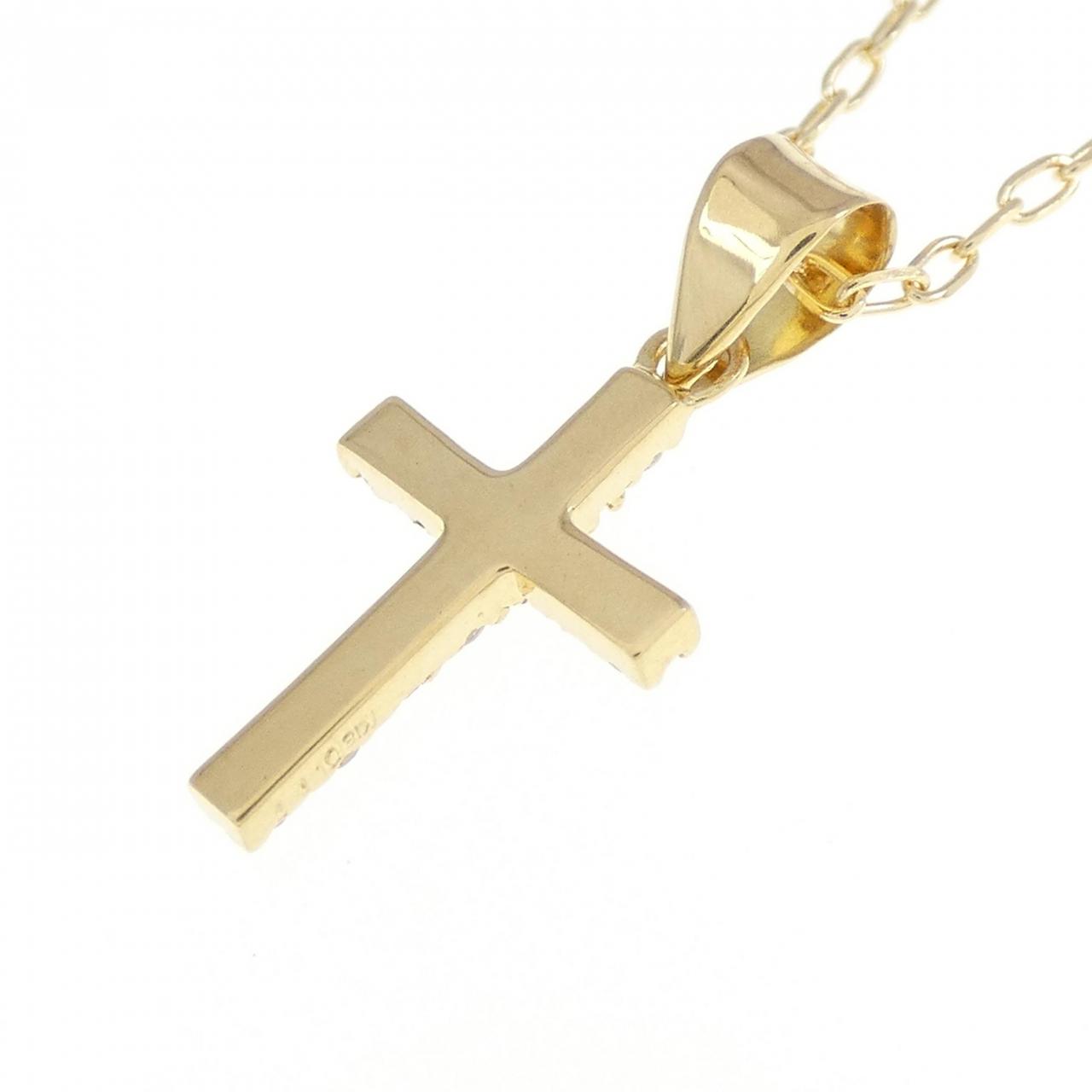 Au750 クロス ダイヤモンド ネックレス