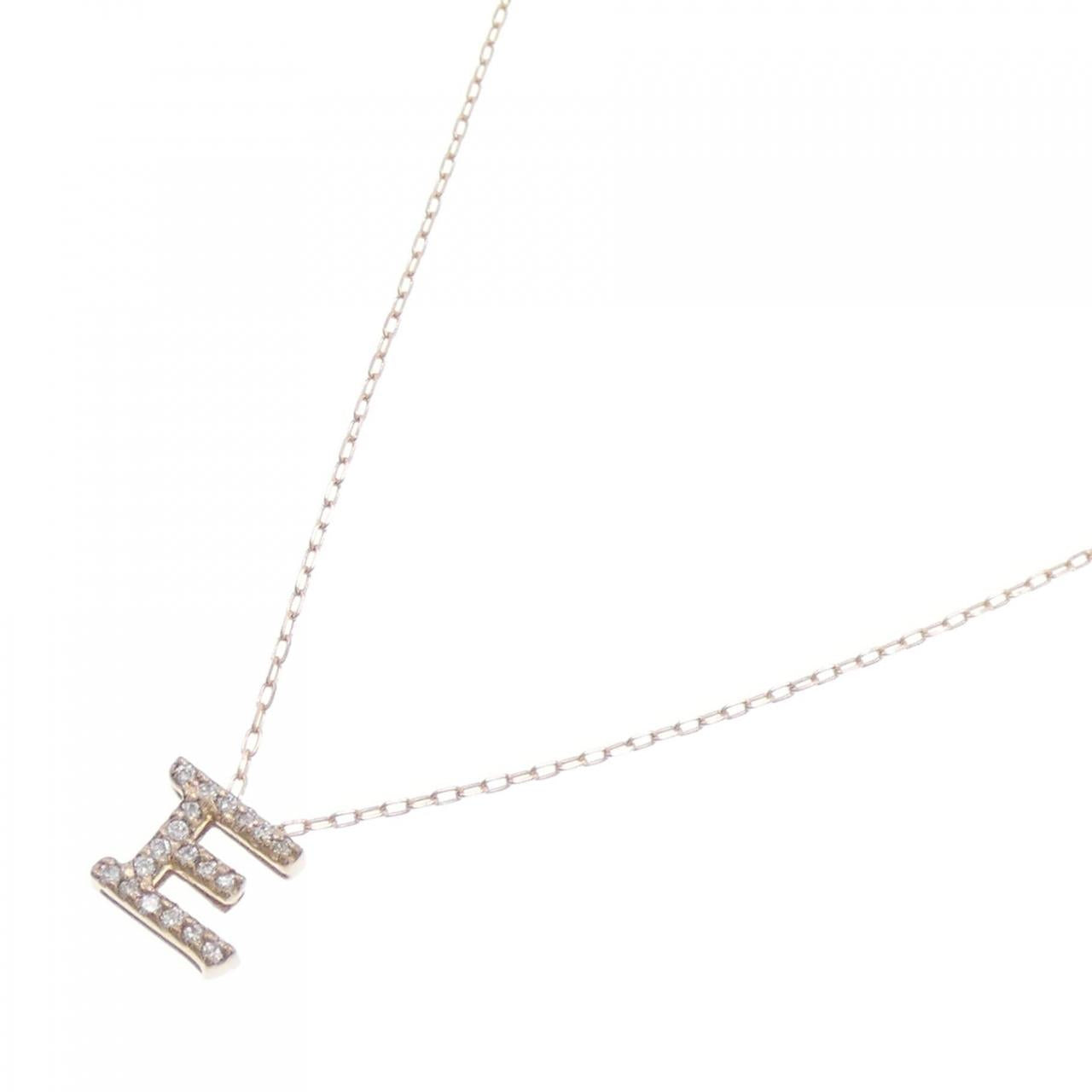 Au750 ダイヤモンド イニシャル E ネックレス