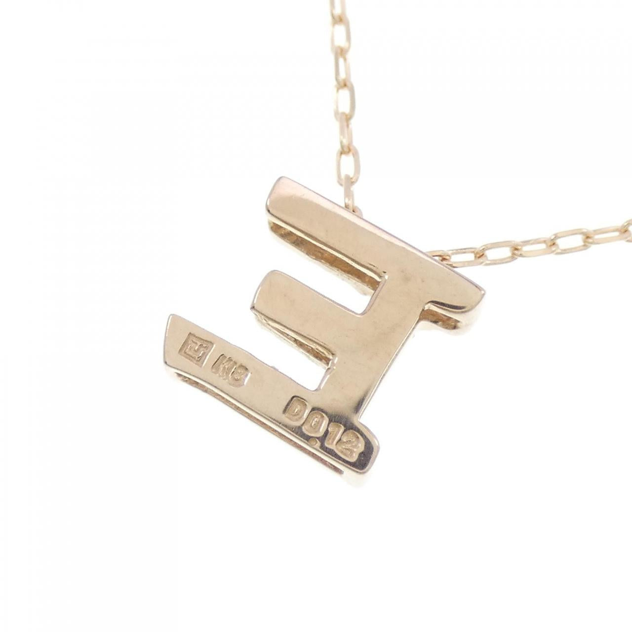 Au750 ダイヤモンド イニシャル E ネックレス