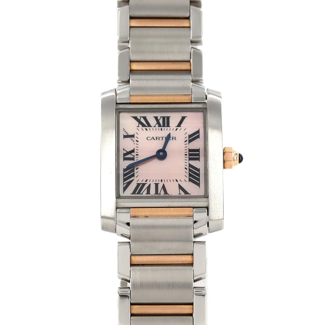 カルティエ タンク フランセーズ ステンレススチール x ピンク ゴールド