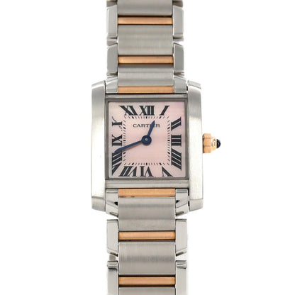 カルティエ タンク フランセーズ ステンレススチール x ピンク ゴールド