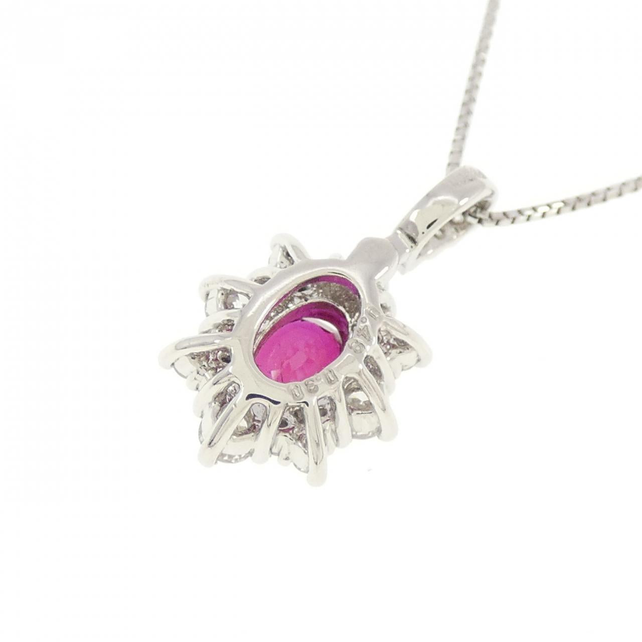 プラチナルビーダイヤモンドネックレス