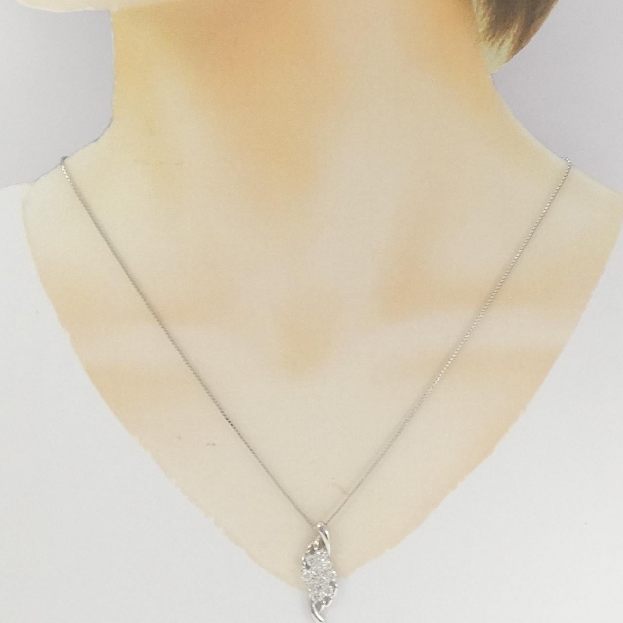 Pt900 Pt850ダイヤモンドネックレス