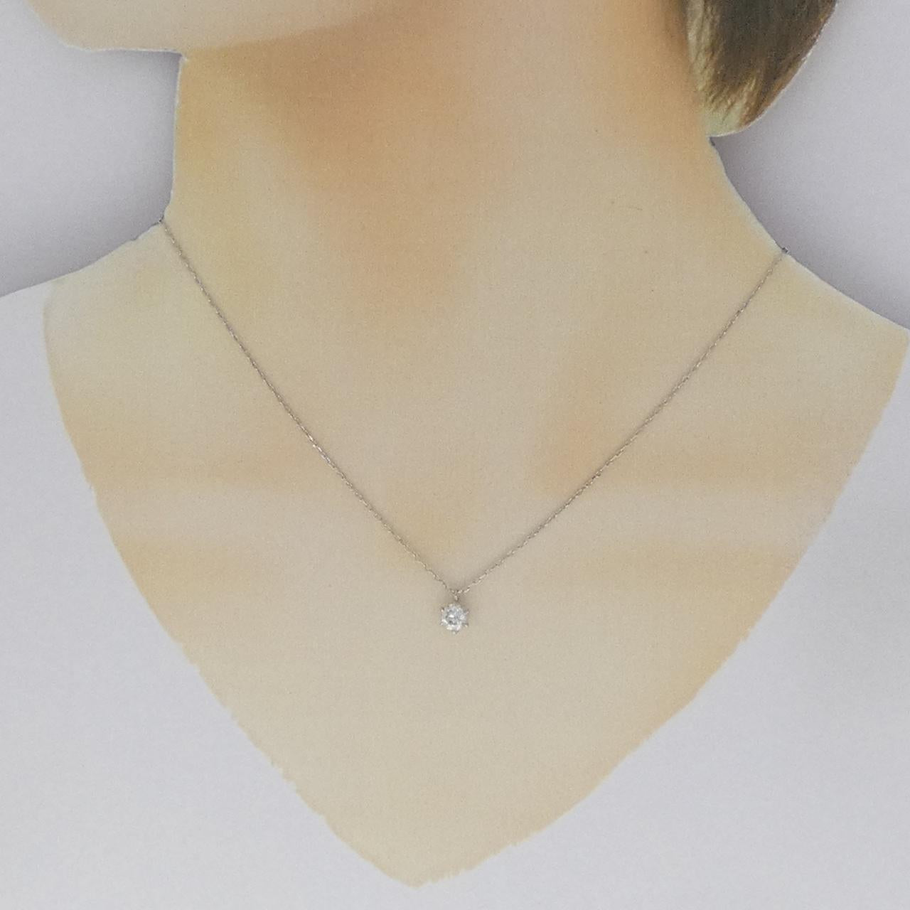 プラチナ850 ソリティアダイヤモンドネックレス