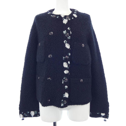 シャネル カシミヤノーカラージャケット