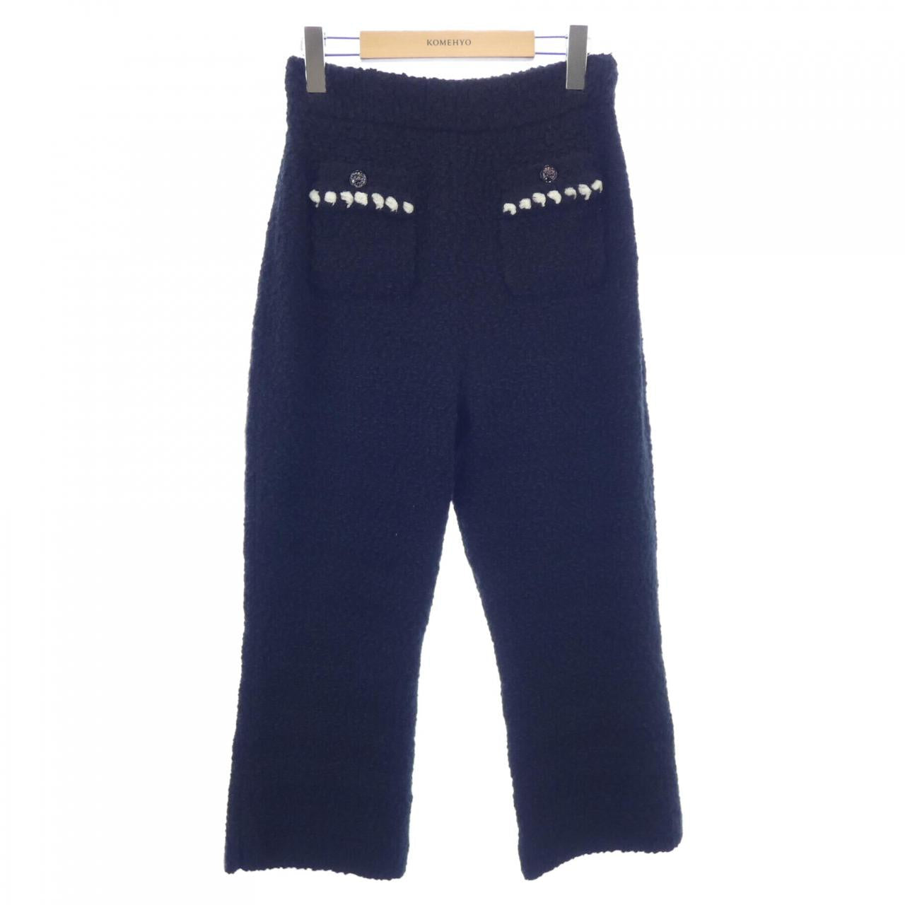 シャネル カシミヤ混 パンツ