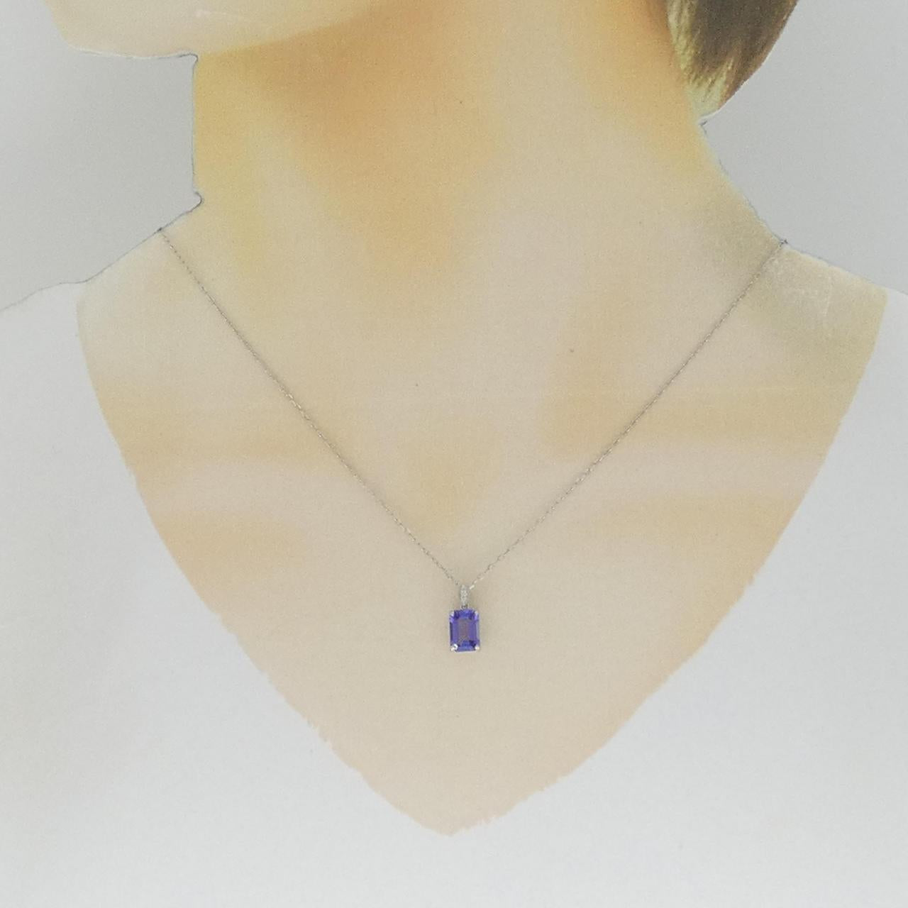 プラチナ950 プラチナ850 タンザナイト ダイヤモンド ネックレス