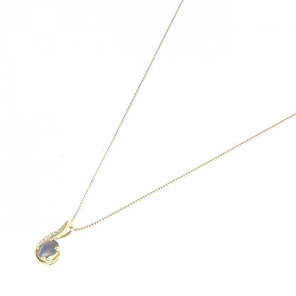 Au750 ブラック オパール ダイヤモンド ネックレス