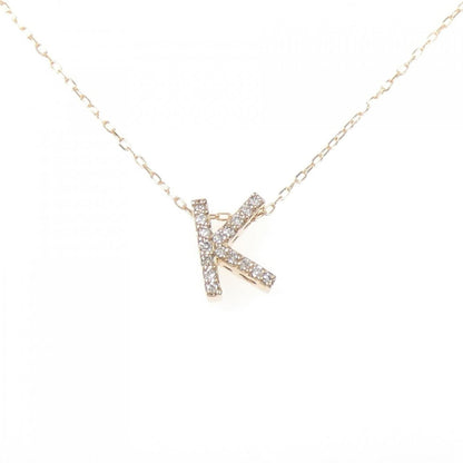 Au750 ダイヤモンド イニシャル K ネックレス