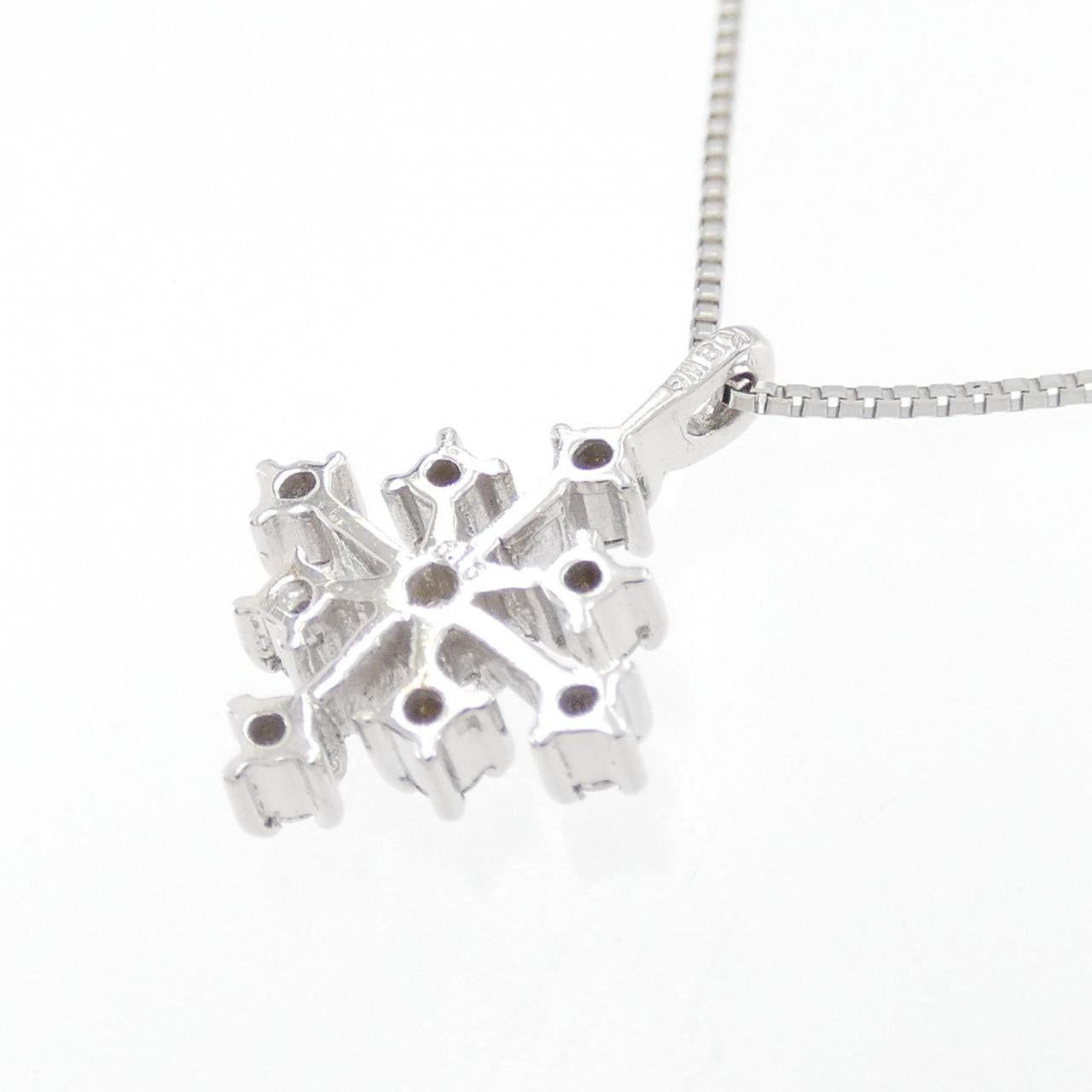 Au750 ホワイト ゴールド ダイヤモンド ネックレス