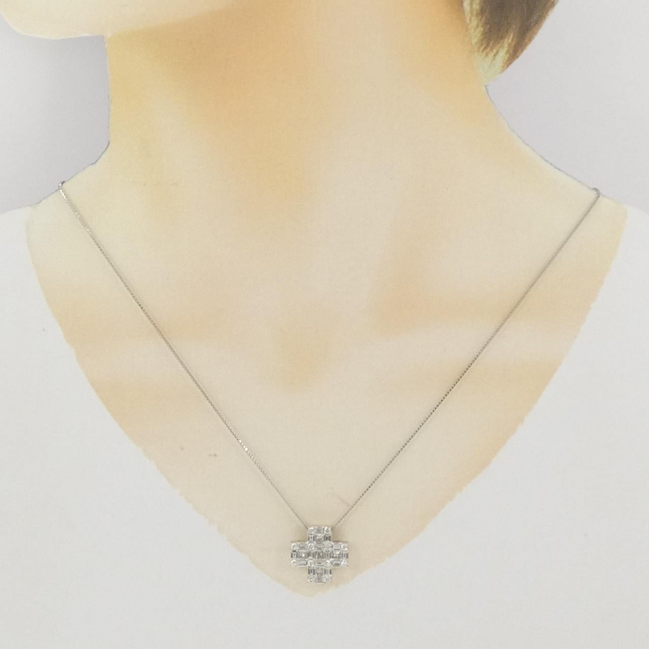 Pt900 Pt850ダイヤモンドネックレス