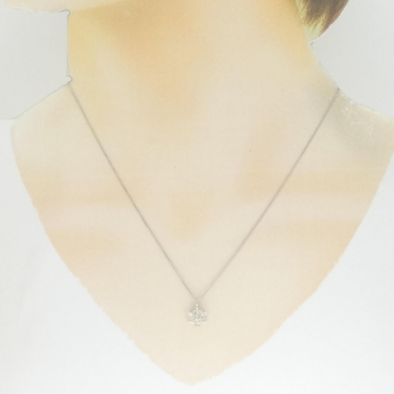 Pt900/Pt850 プラチナ ダイヤモンド ネックレス
