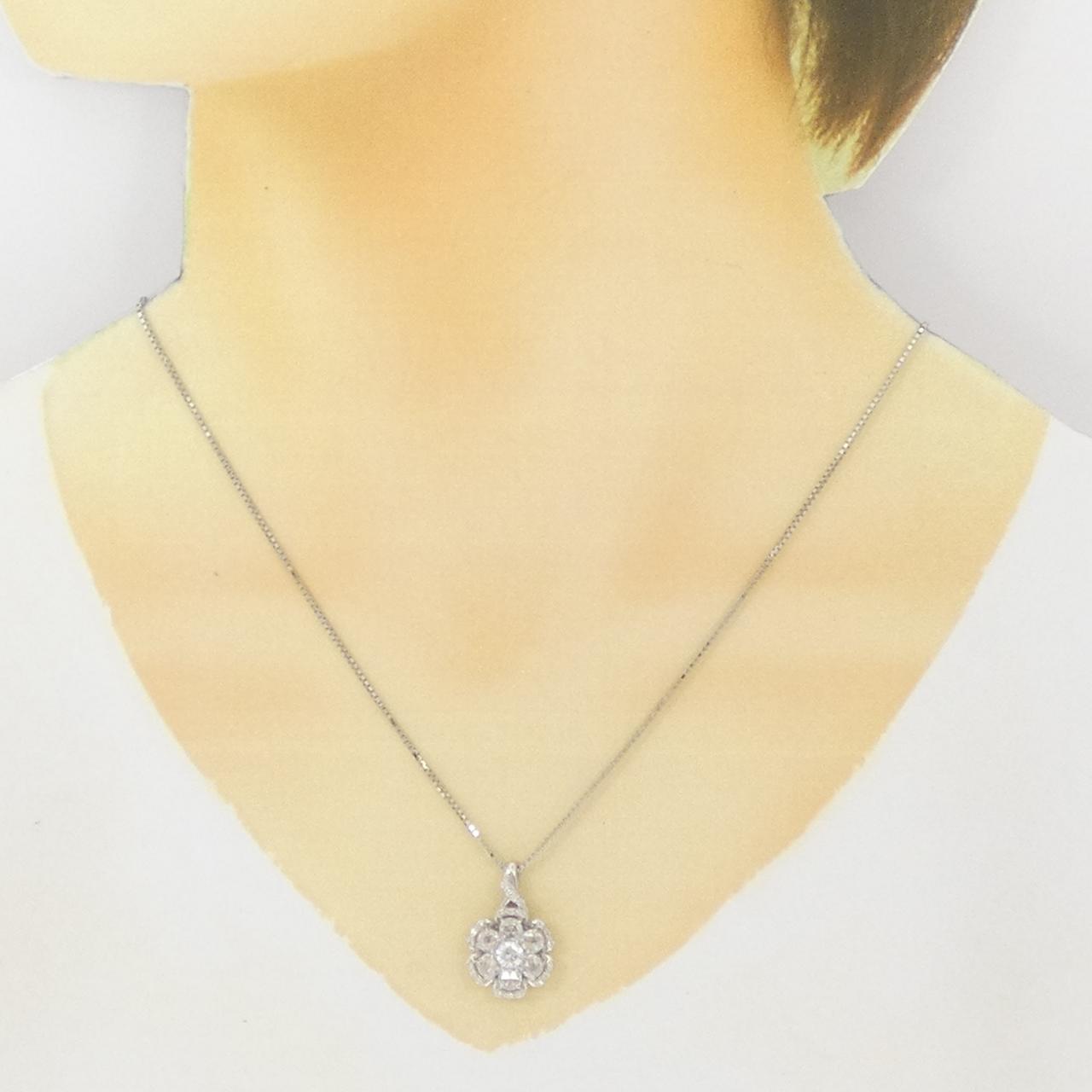 Pt900 Pt850ダイヤモンドネックレス