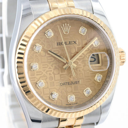 ロレックス デイトジャスト ステンレス x イエローゴールド