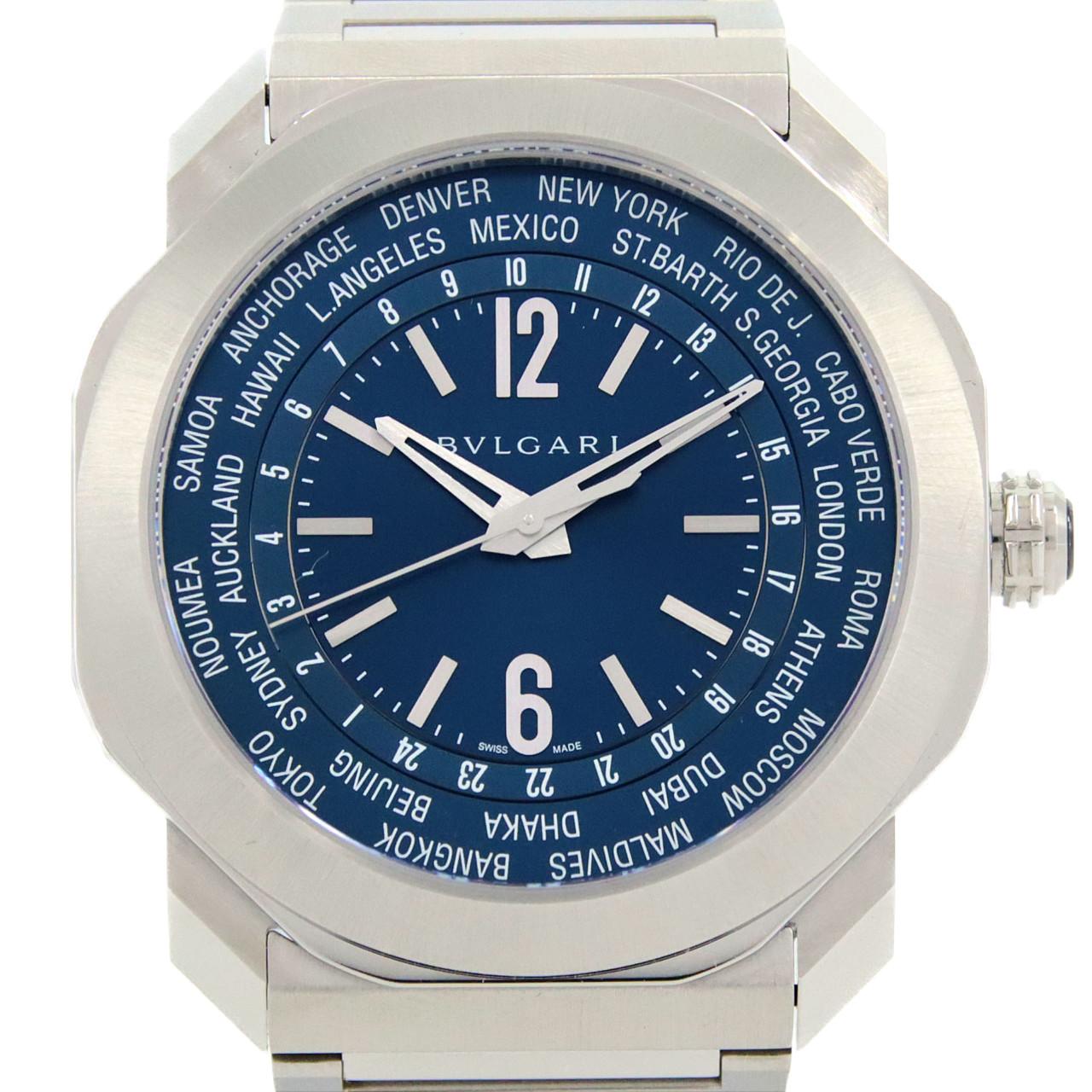 ブルガリ オクト ローマ ワールドタイマー ステンレス スチール ウォッチ