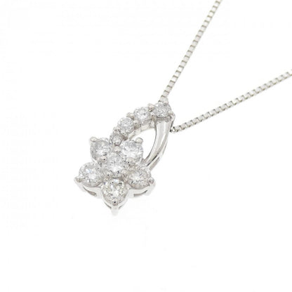 PT900 PT850ダイヤモンドフラワーネックレス