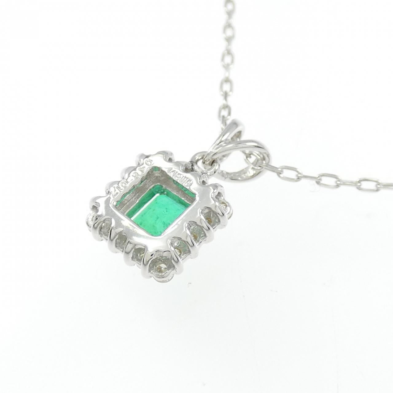 Au750 エメラルド ダイヤモンド ネックレス
