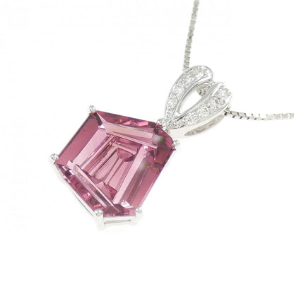 K18WGトルマリン ダイヤモンド ネックレス