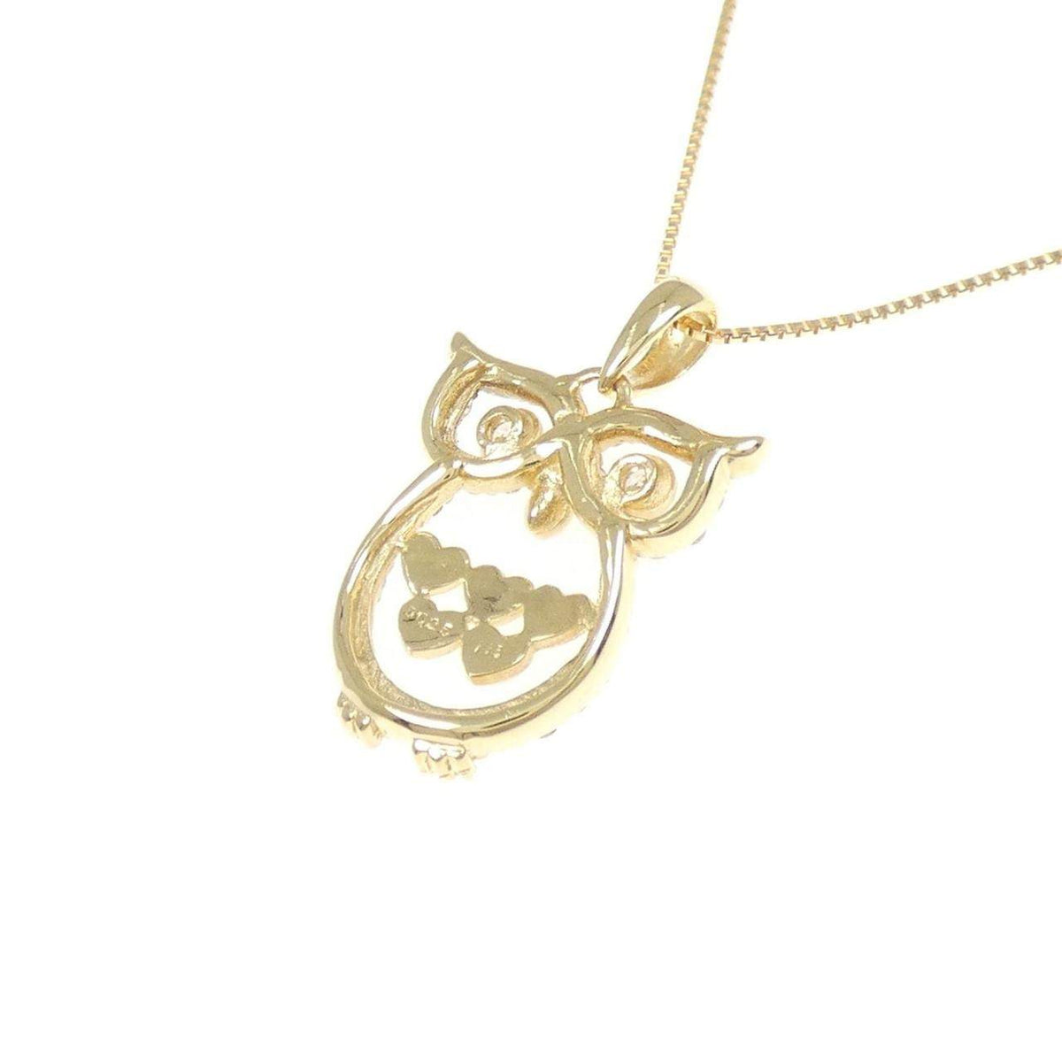 Au750フクロウダイヤモンドネックレス