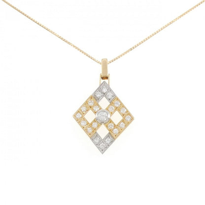 Au750/PT900 ダイヤモンド ネックレス