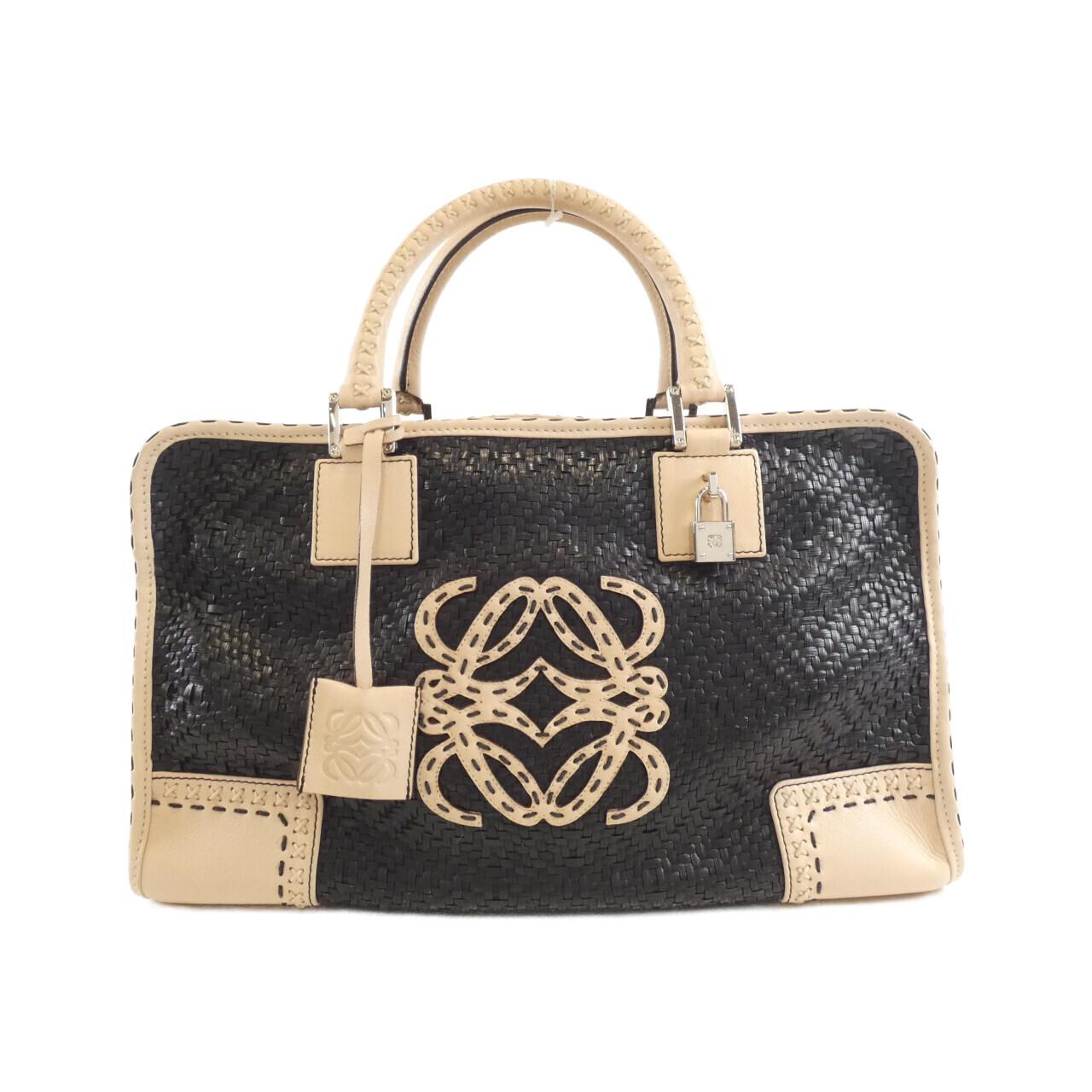 ロエベ アマソナ ストロー レザー バッグ