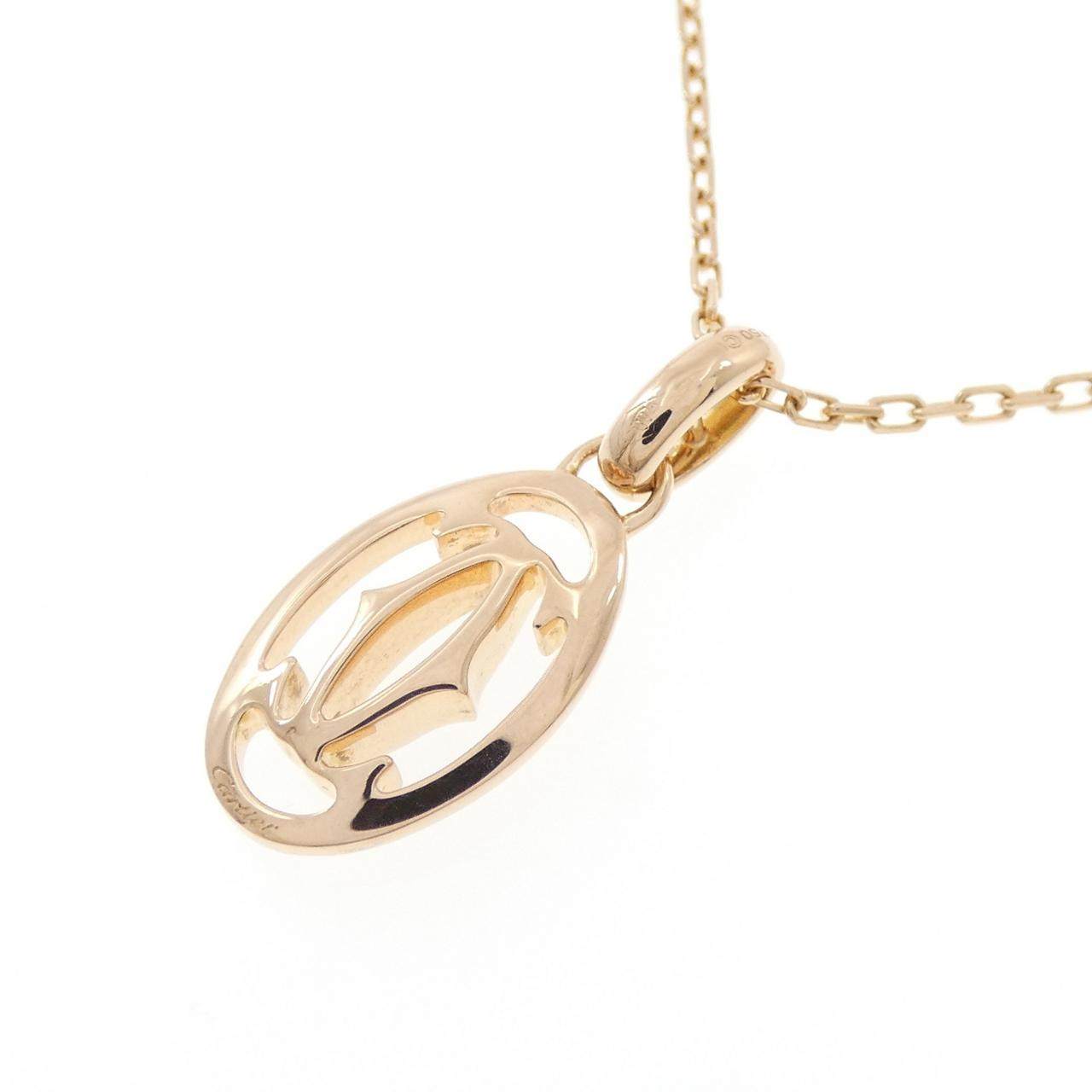 カルティエ ロゴ 750ピンクゴールド ダイヤモンドネックレス