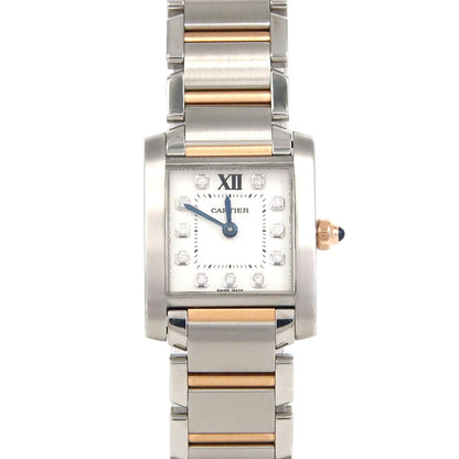 カルティエ タンク フランセーズ ステンレス x ピンクゴールド