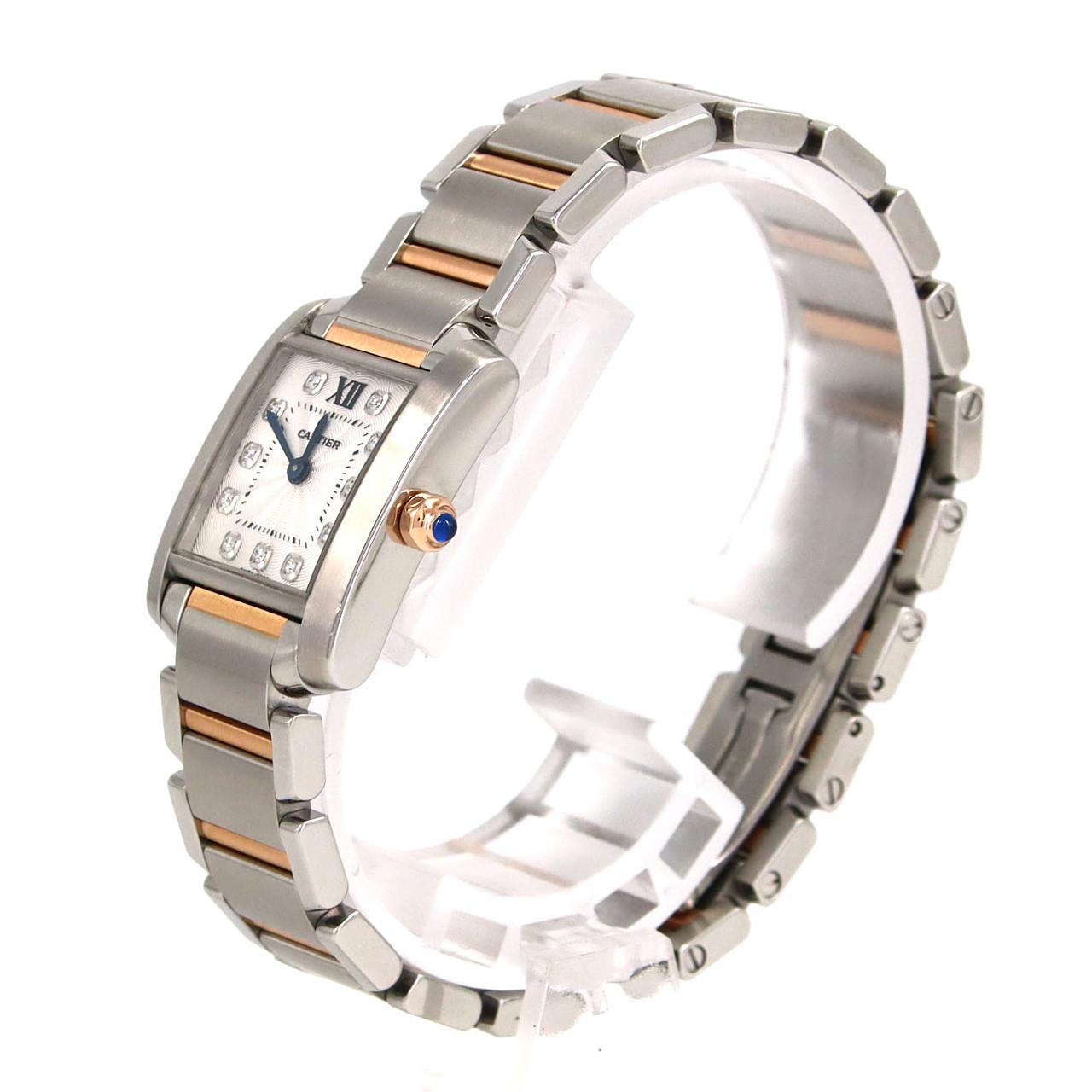 カルティエ タンク フランセーズ ステンレス x ピンクゴールド