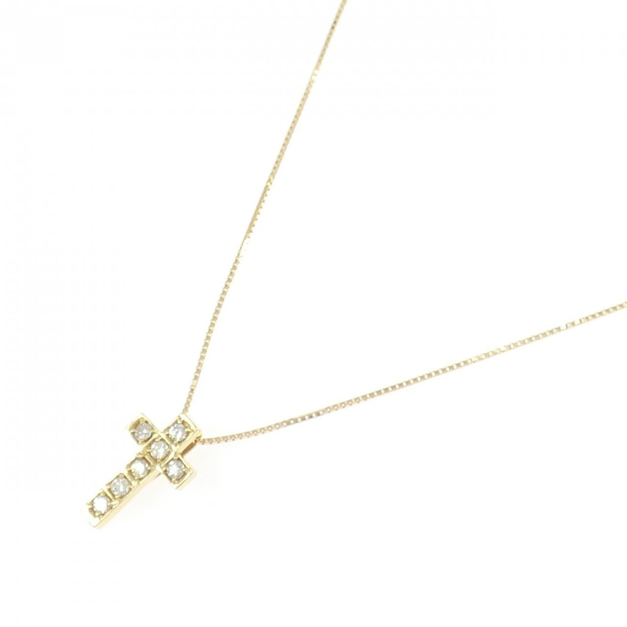 Au750 クロス ダイヤモンド ネックレス