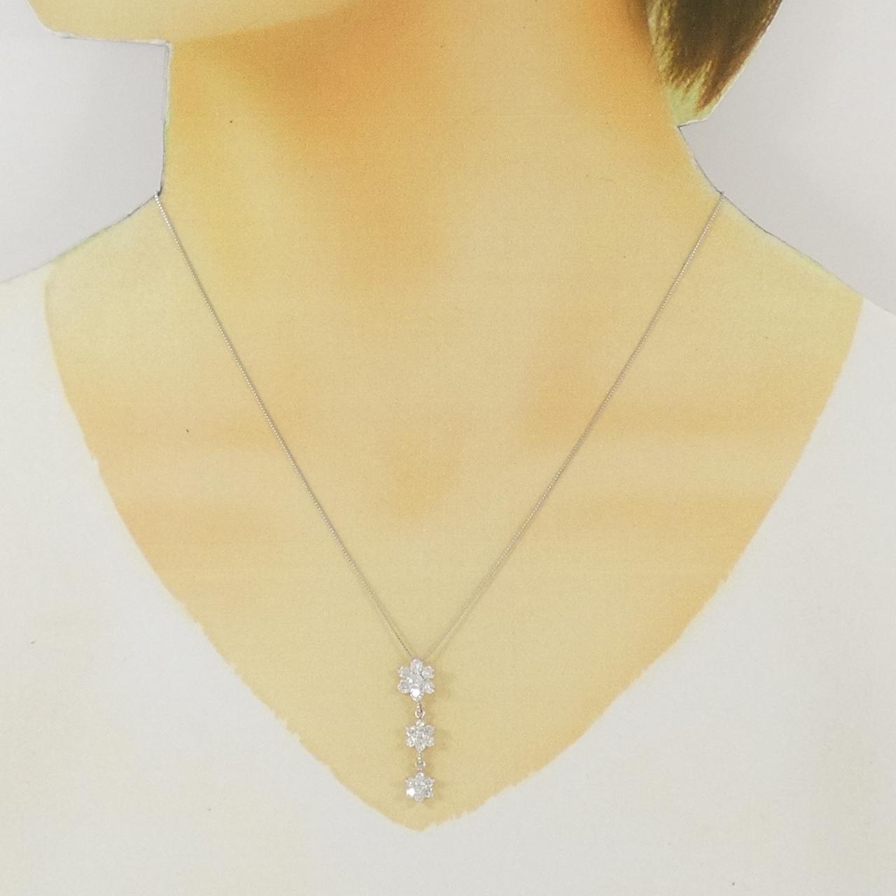 K18WG ダイヤモンド ネックレス