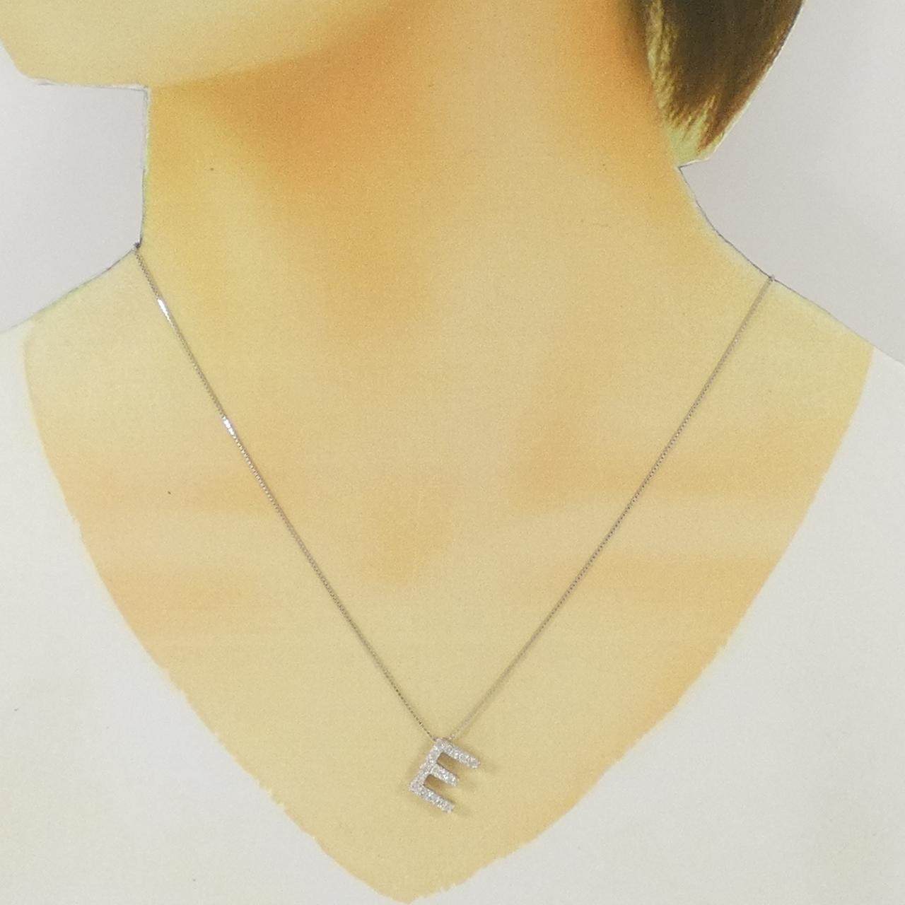 Au750 ダイヤモンド イニシャルE ネックレス