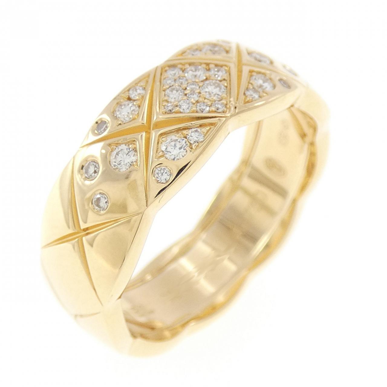 シャネル ココ クラッシュ Au750 ダイヤモンド リング サイズ 13