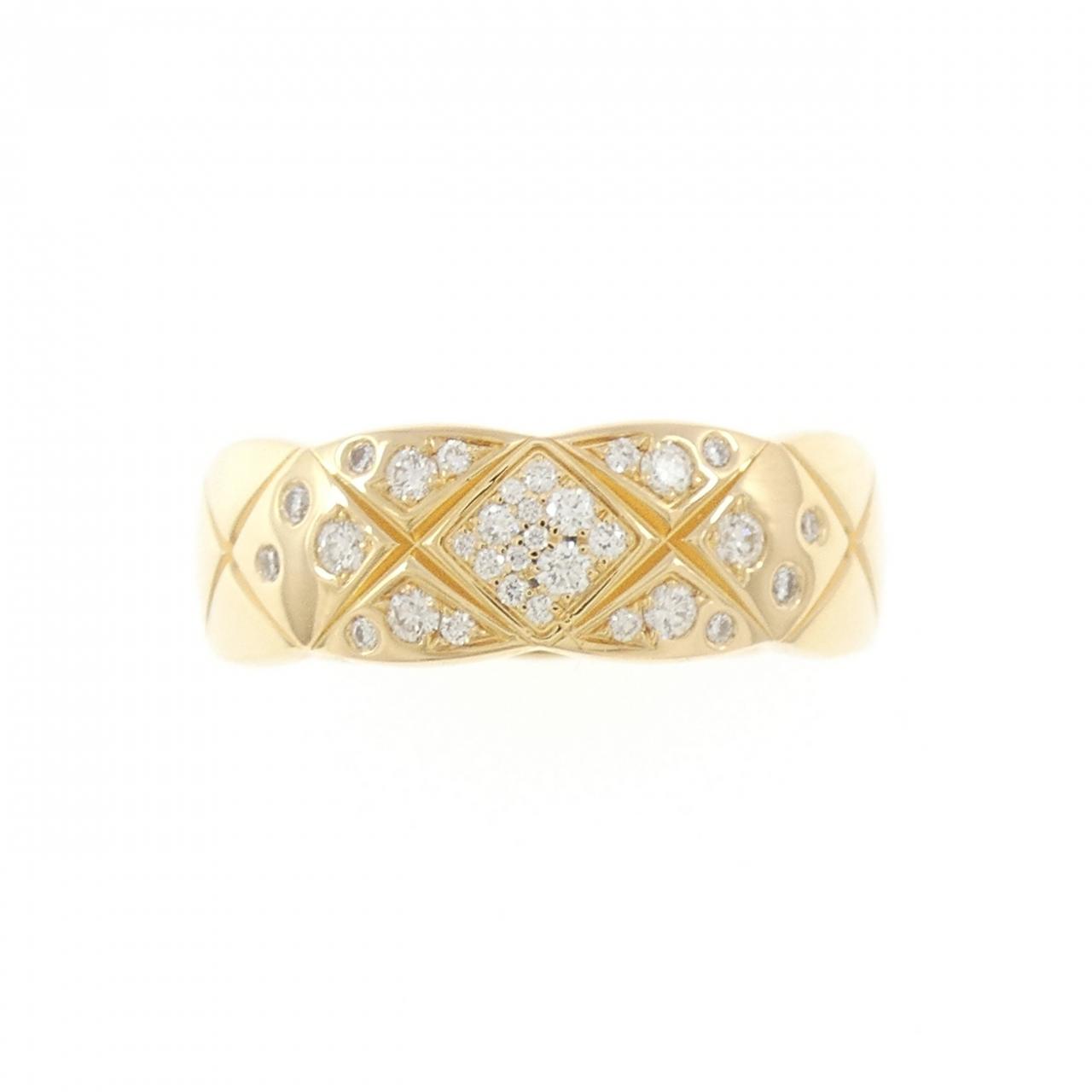 シャネル ココ クラッシュ Au750 ダイヤモンド リング サイズ 13