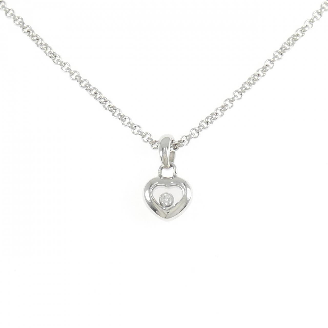 ショパール ハッピー ダイヤモンド Au750 ホワイト ゴールド ネックレス