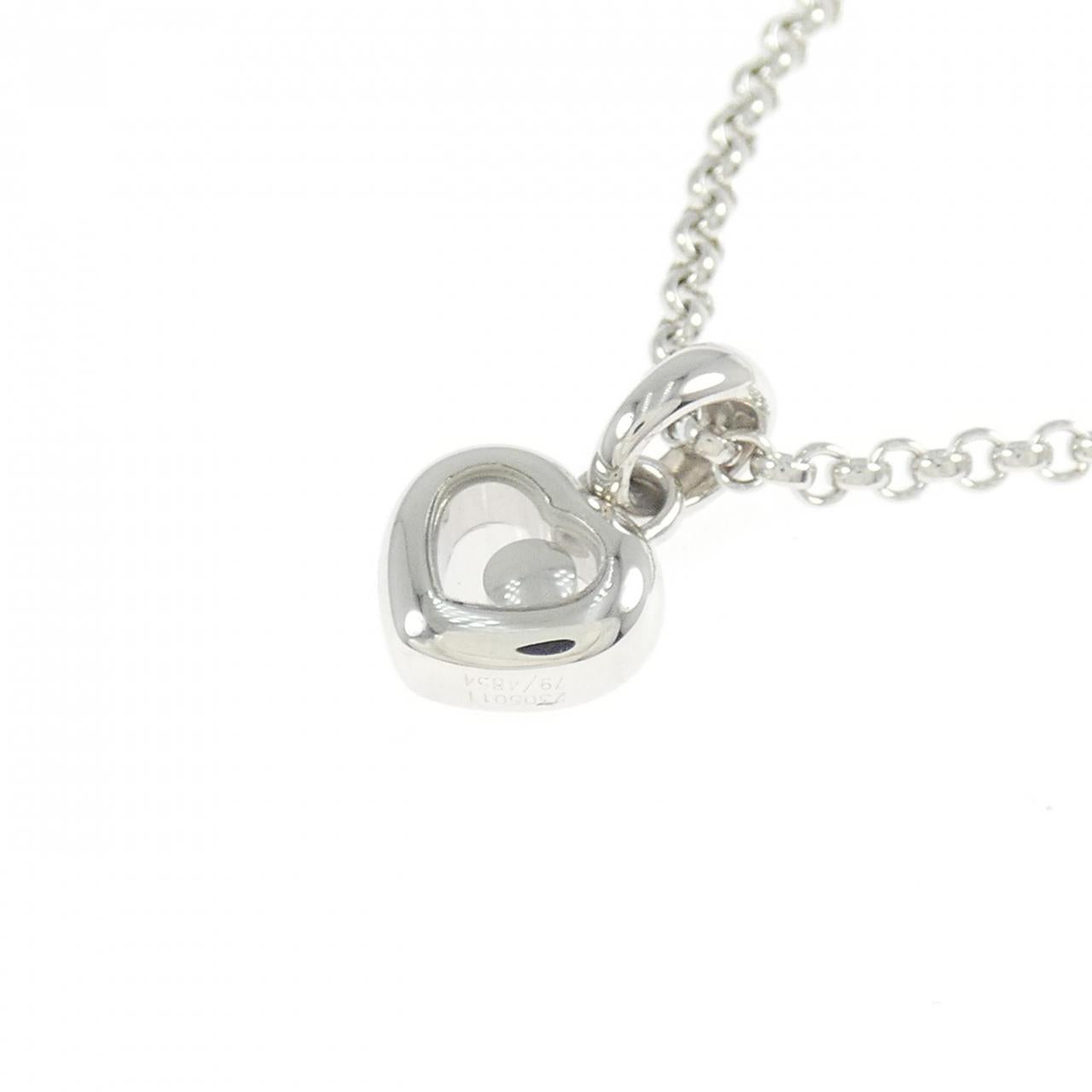 ショパール ハッピー ダイヤモンド Au750 ホワイト ゴールド ネックレス