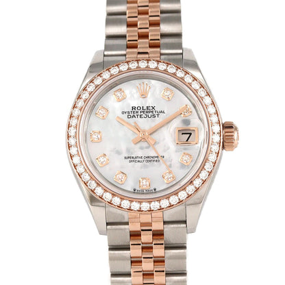 ロレックス デイトジャスト ステンレス スチール x ピンク ゴールド ウォッチ