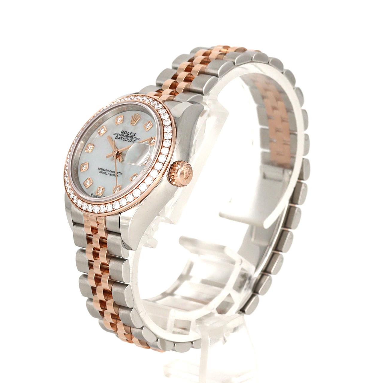 ロレックス デイトジャスト ステンレス スチール x ピンク ゴールド ウォッチ