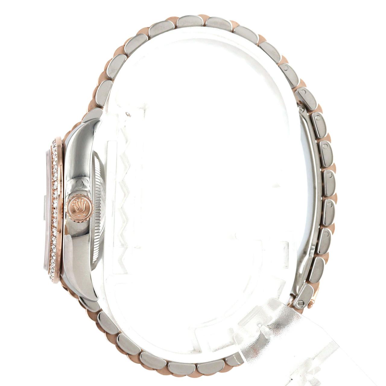 ロレックス デイトジャスト ステンレス スチール x ピンク ゴールド ウォッチ