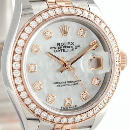 ロレックス デイトジャスト ステンレス スチール x ピンク ゴールド ウォッチ