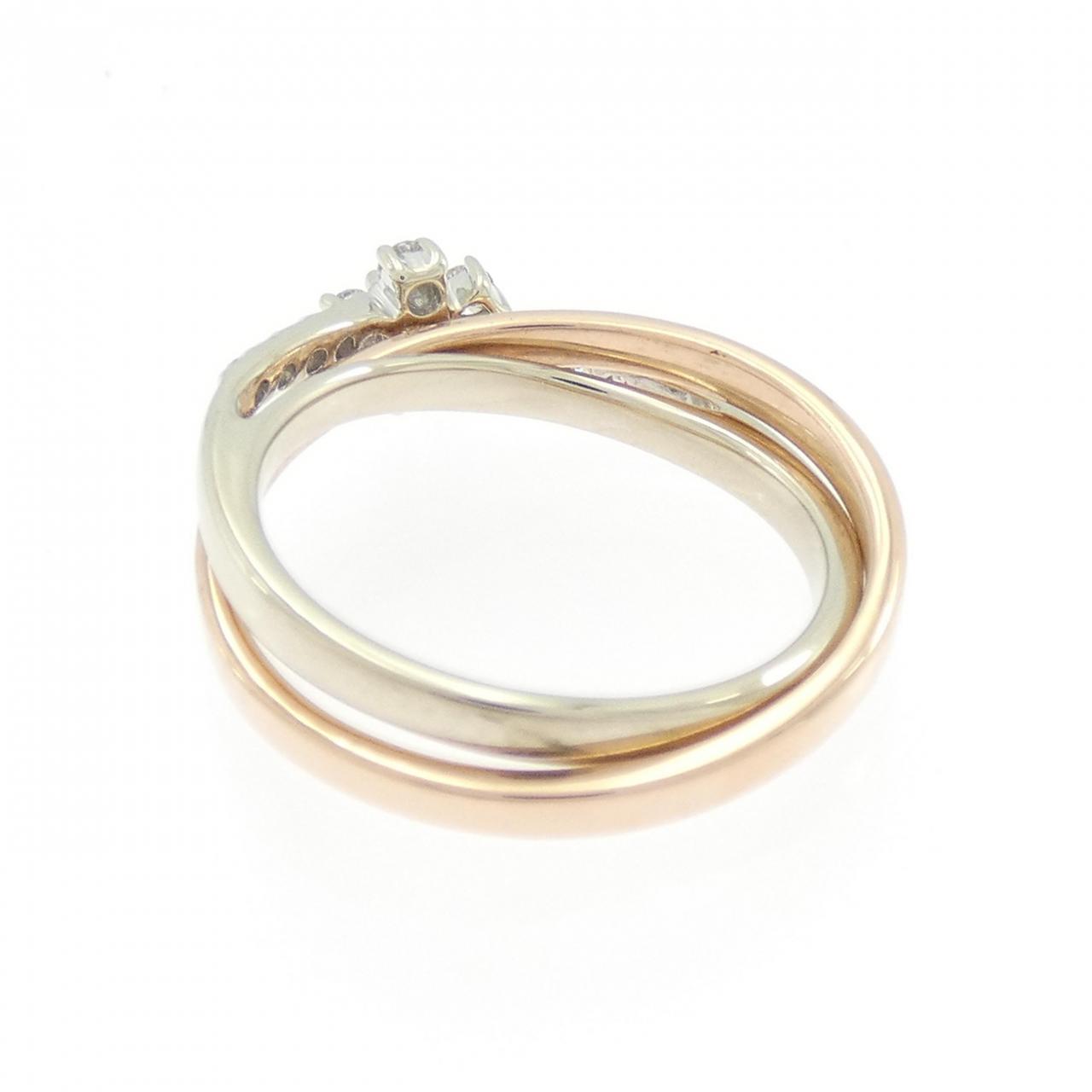 750ホワイトゴールド 750ピンクゴールド ダイヤモンド リング