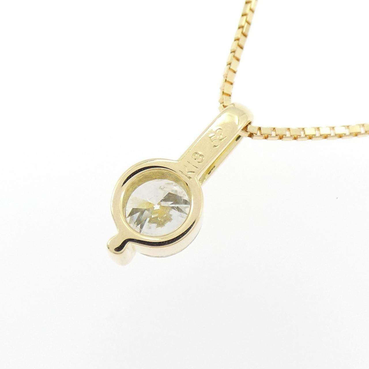 Au750 ソリティア ダイヤモンド ネックレス