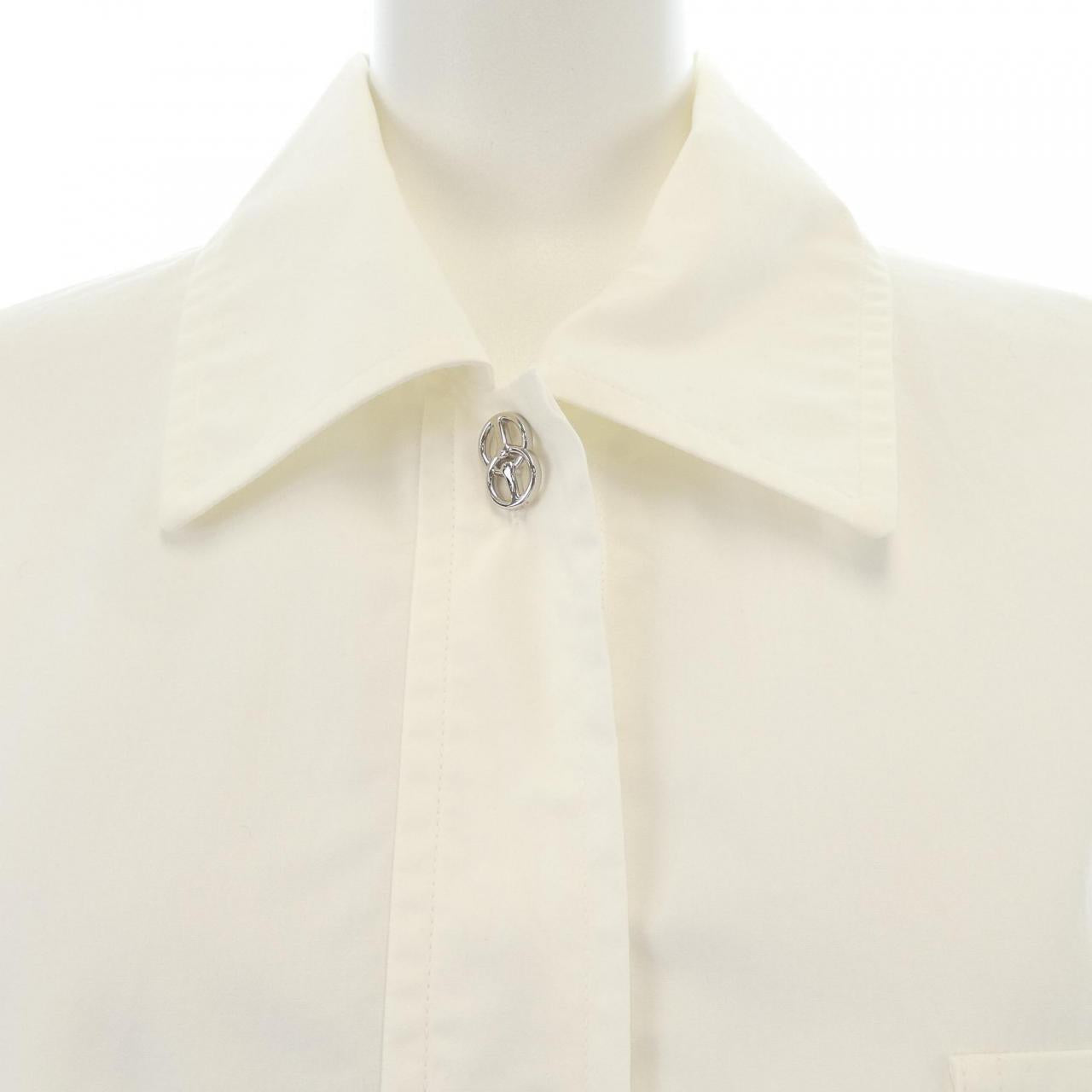 エルメス CLIQUETIS シルクシャツ