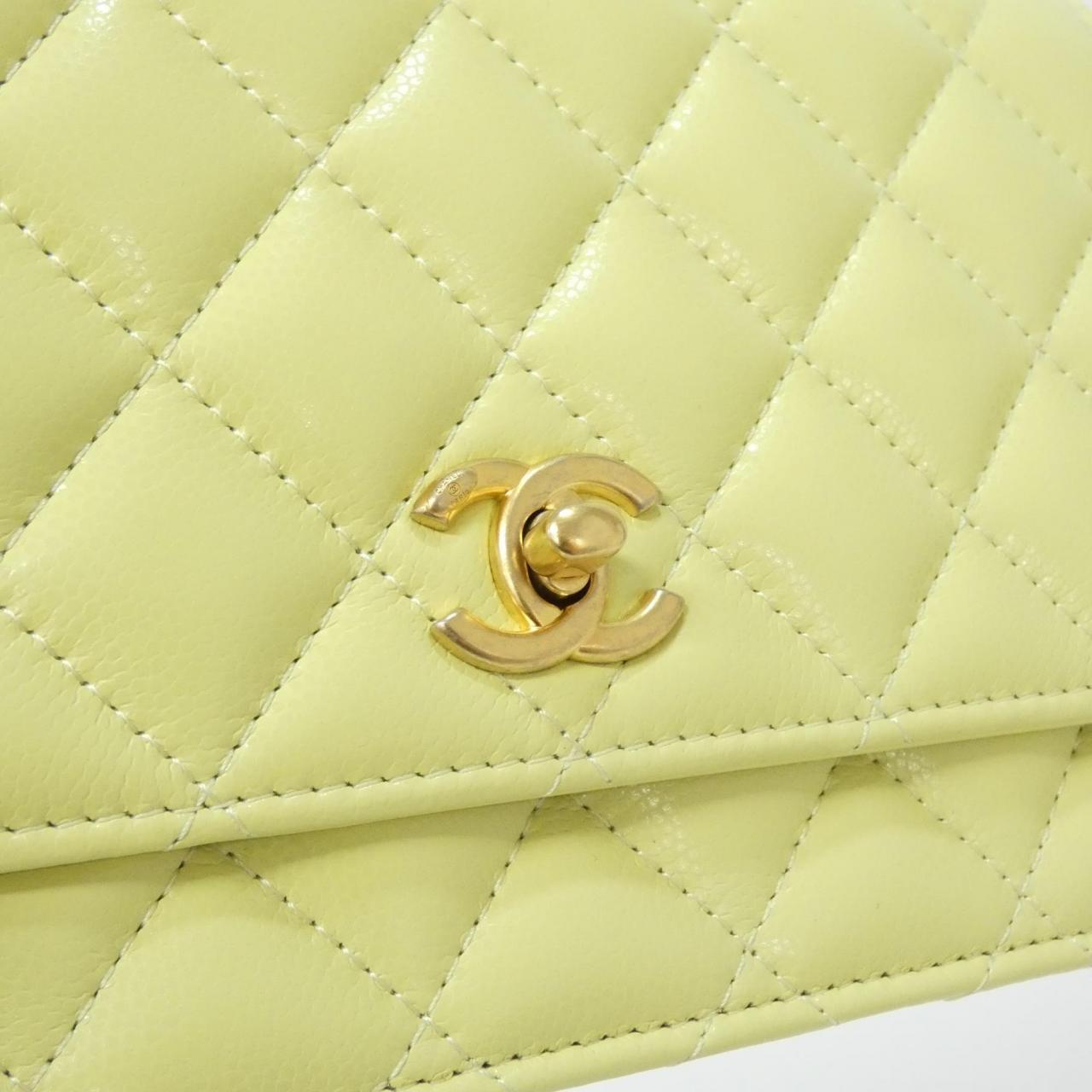 シャネル AP3688 キャビアスキン ウォレット オン チェーン